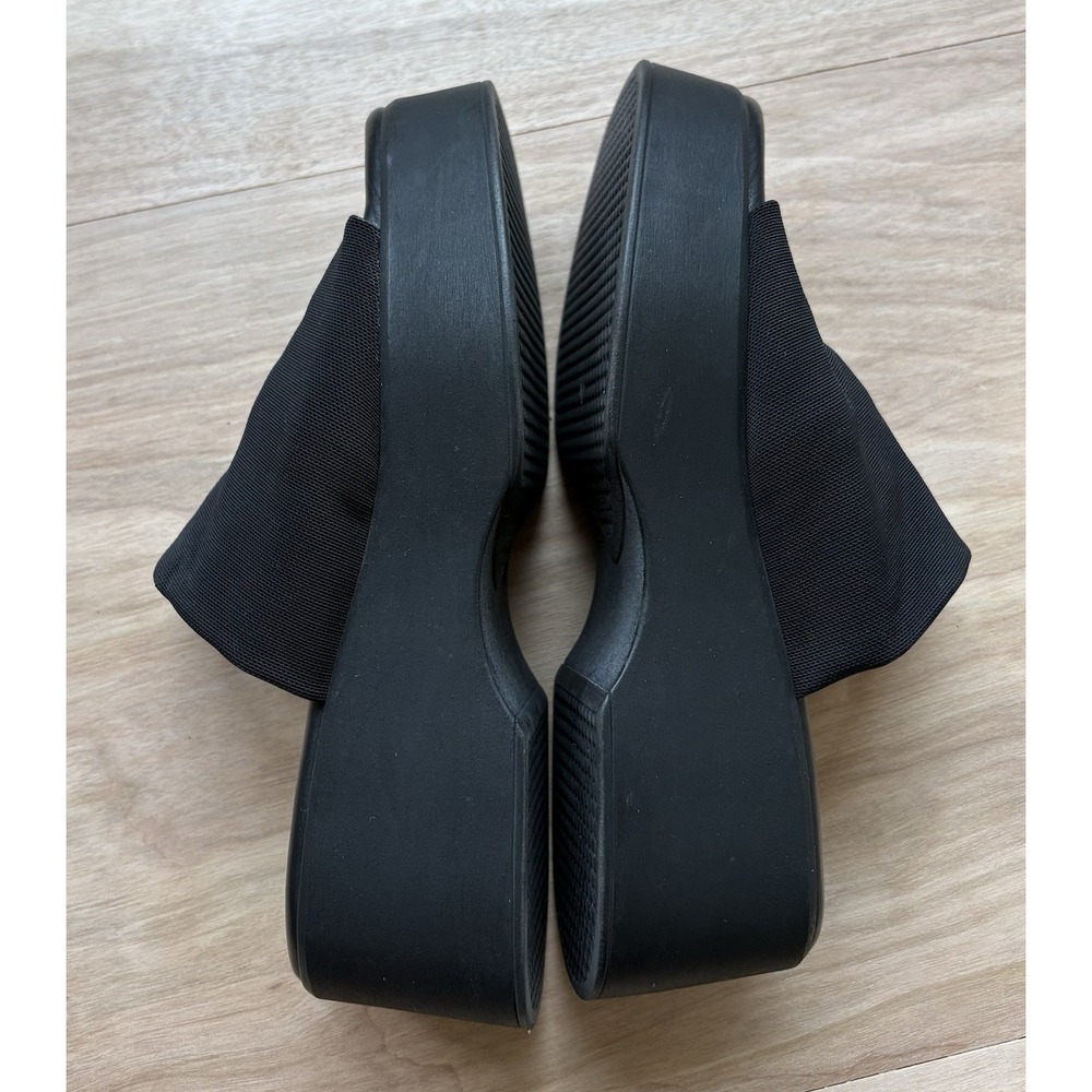 Steve Madden Slinky 30 Y2K Platform Chunky Slides Women's 37 US 7 All Black - Picture 5 of 5